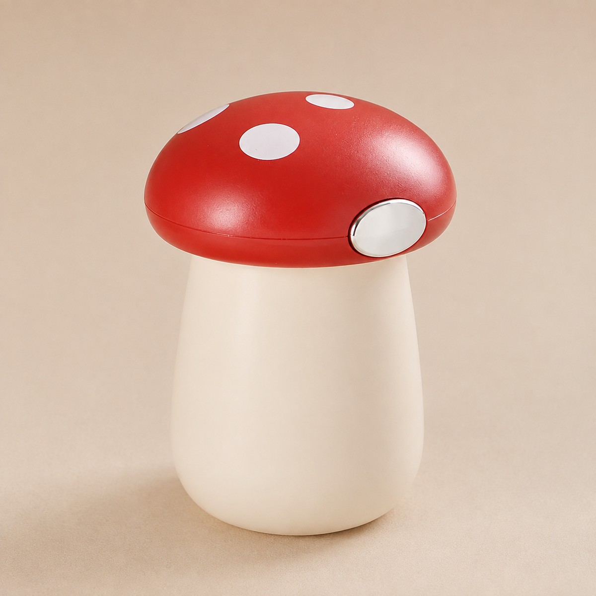 Red and white mushroom-shaped 2-in-1 bottle and can opener