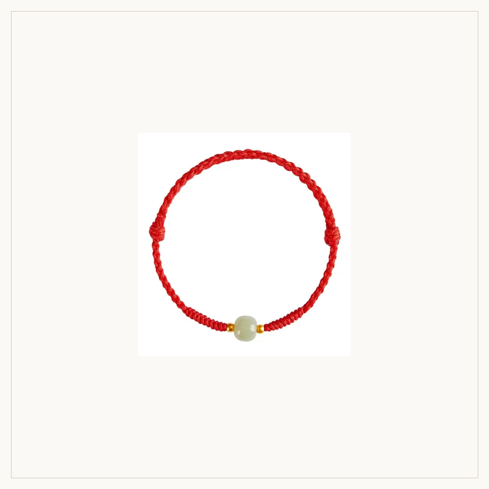 Jade-Style Red Cord Connection Bracelet — Zenara view 1