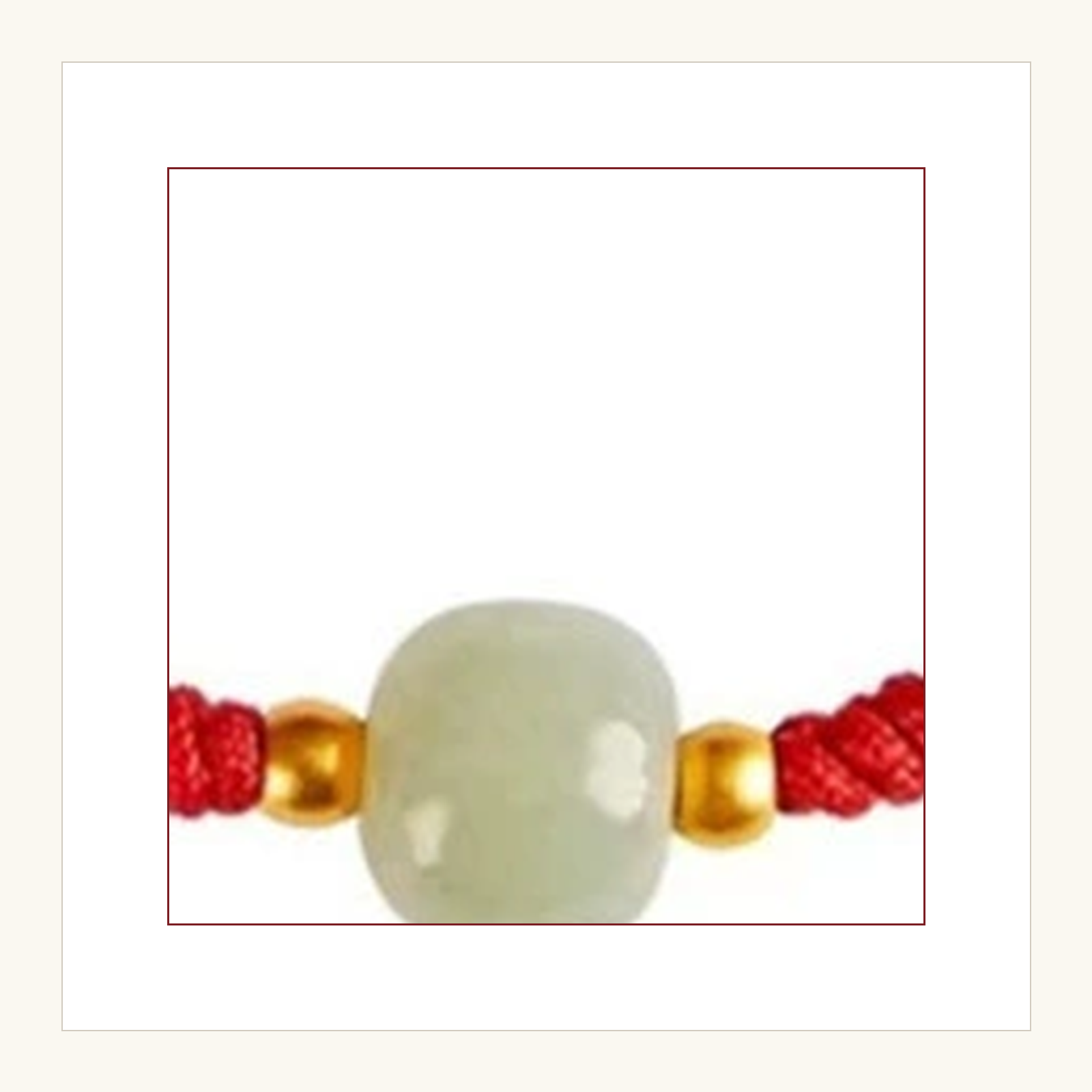 Jade-Style Red Cord Connection Bracelet — Zenara view 3