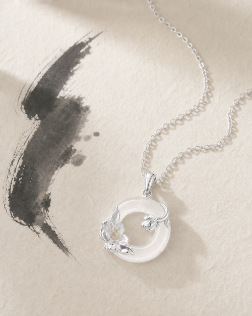 Camellia Peace Buckle Necklace — Zenara view 2