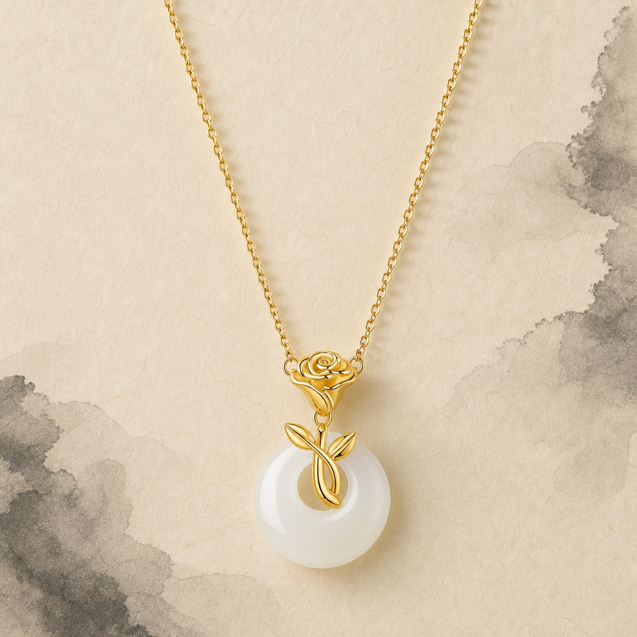 Rose Embrace Peace Buckle Necklace — Zenara view 1