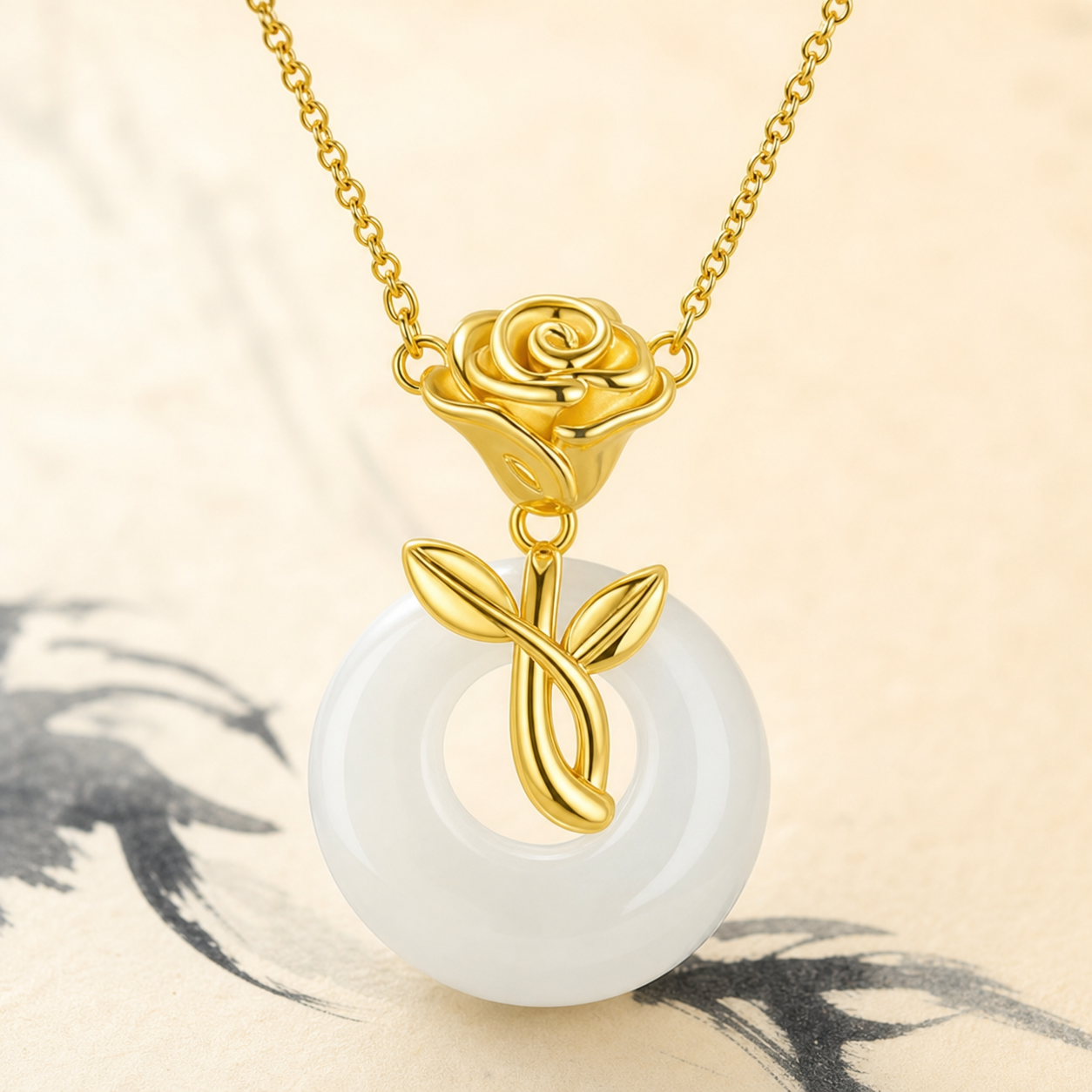 Rose Embrace Peace Buckle Necklace — Zenara view 3
