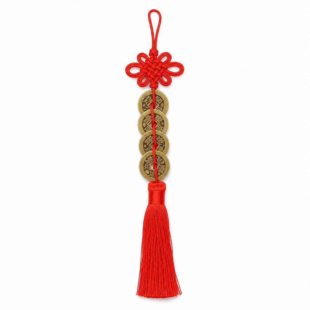Five-Emperor Coin Red-Knot Hanging — Zenara view 1
