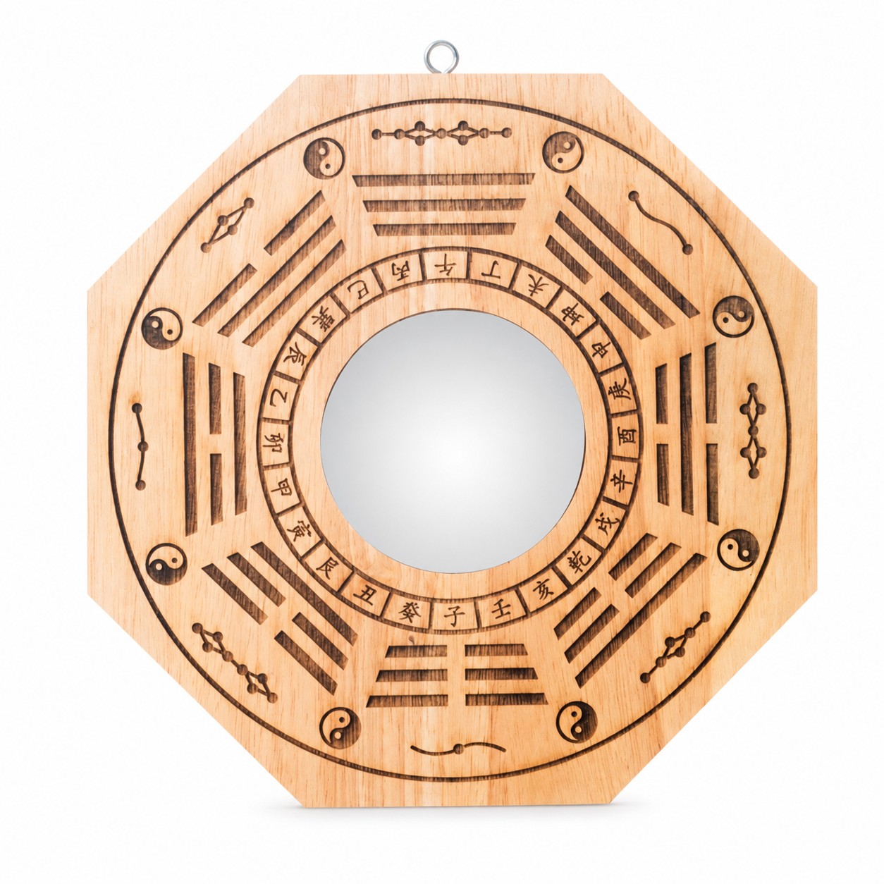 Peachwood Nine-Star Bagua Concave Mirror — Zenara view 1