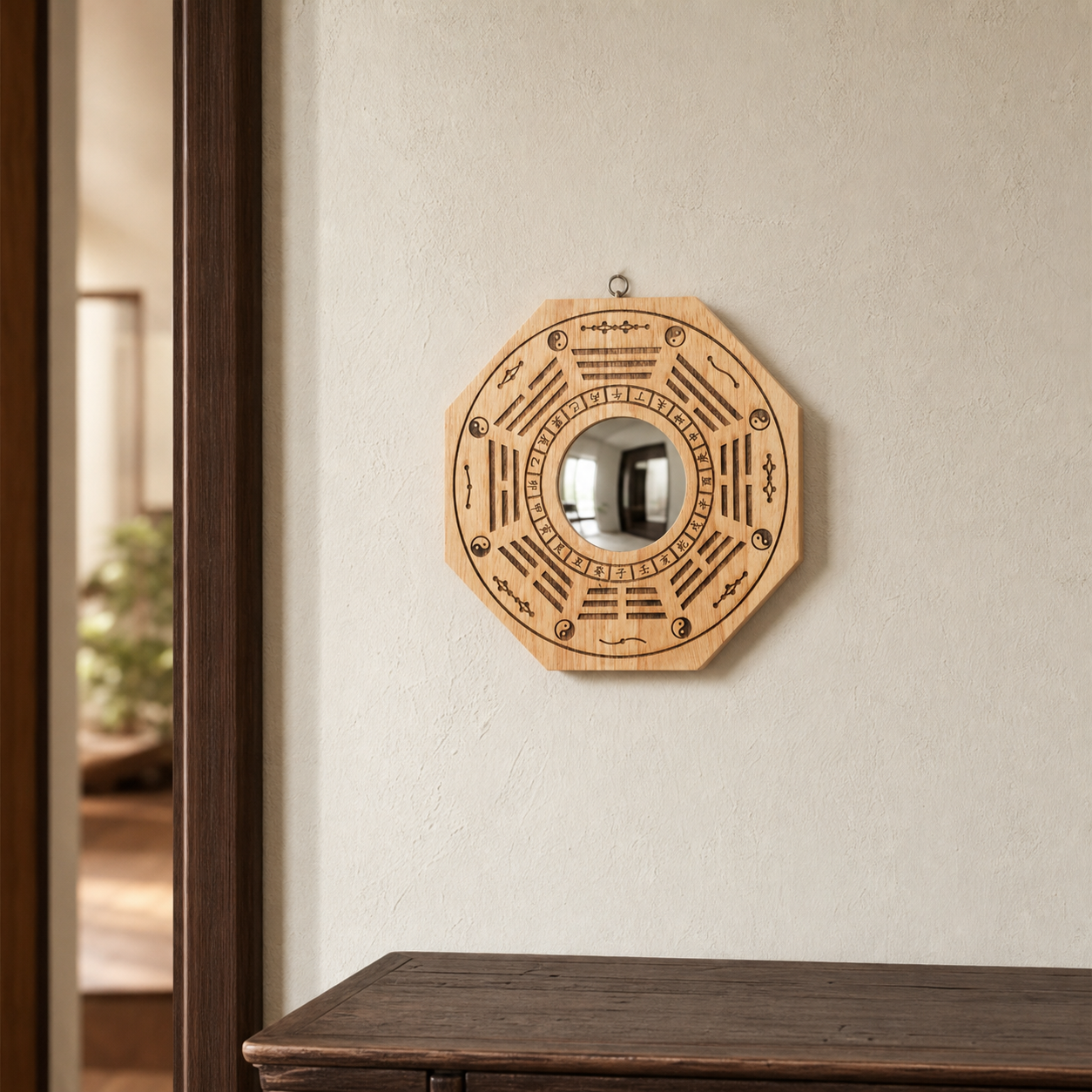 Peachwood Nine-Star Bagua Concave Mirror — Zenara view 2