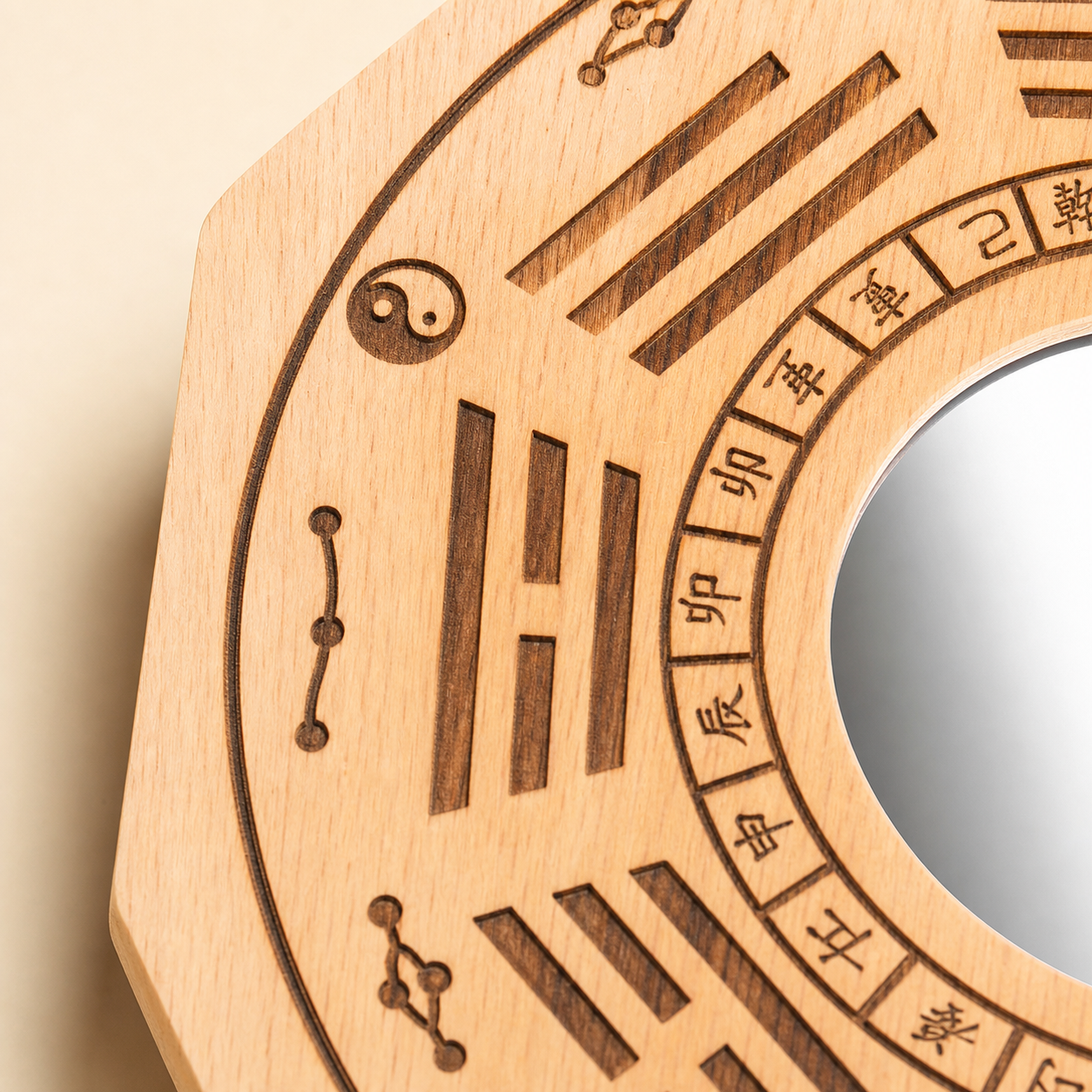 Peachwood Nine-Star Bagua Concave Mirror — Zenara view 3