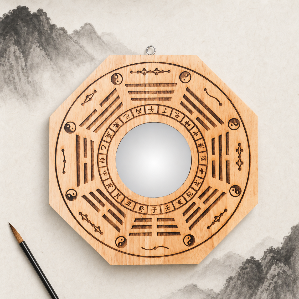 Peachwood Nine-Star Bagua Concave Mirror — Zenara view 5
