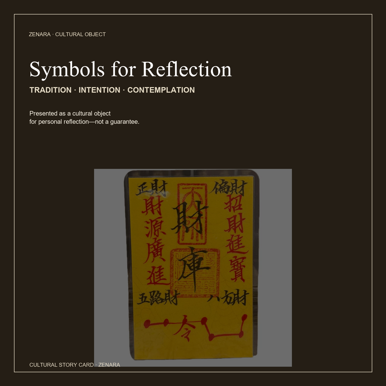 Protection Intention Daoist Talisman Card — Zenara view 5