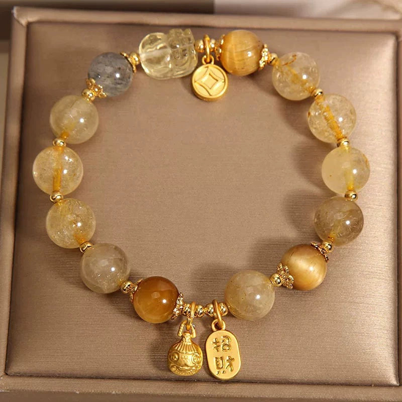 Tiger-Eye Fortune Beast Prosperity Bracelet — Zenara view 2