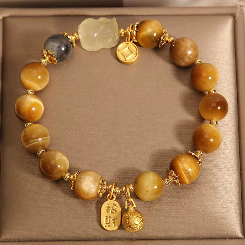 Tiger-Eye Fortune Beast Prosperity Bracelet — Zenara view 3